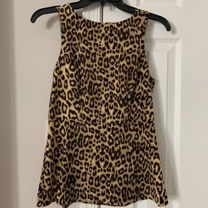 Leopard Peplum Blouse